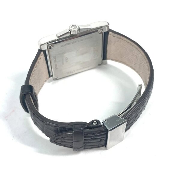 GUCCI Rectangle Watch Watch Wristwatch SS Silver/Dark brown main image 11
